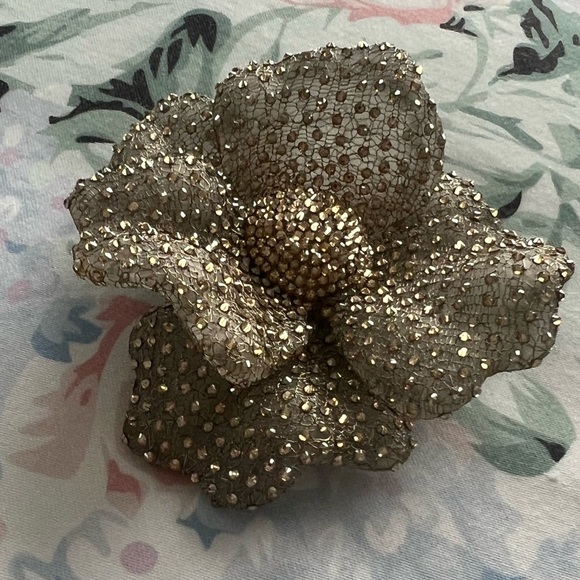 Very Rare!  Gorgeous Roni Blanshay Mesh Crystal Flower Pin/Brooch - Picture 4 of 10